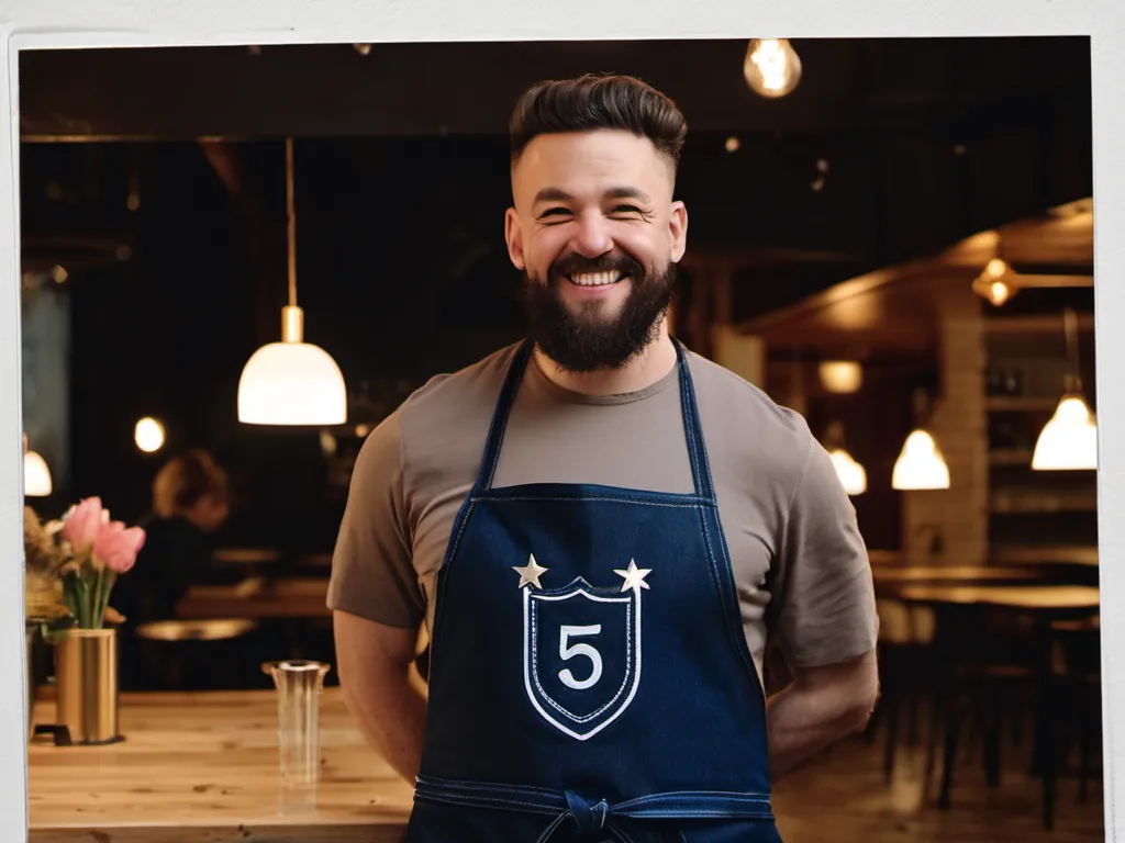 Restaurateur consultant les avis de ses clients sur son téléphone